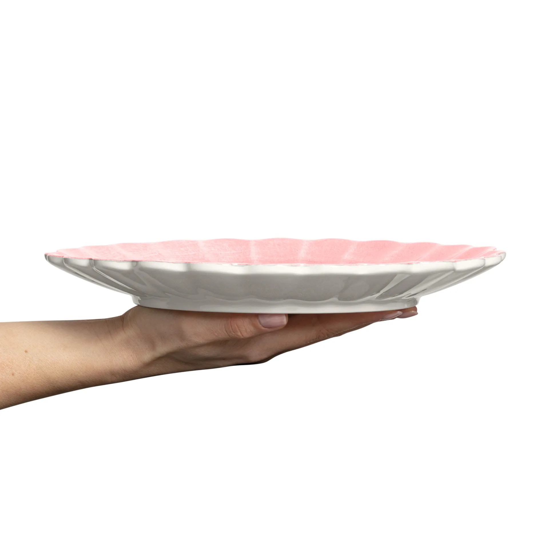 Oyster plate 28 cm, light pink Mateus