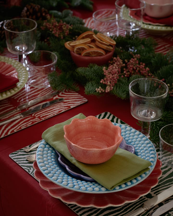 Oyster plate 28 cm, Red Mateus