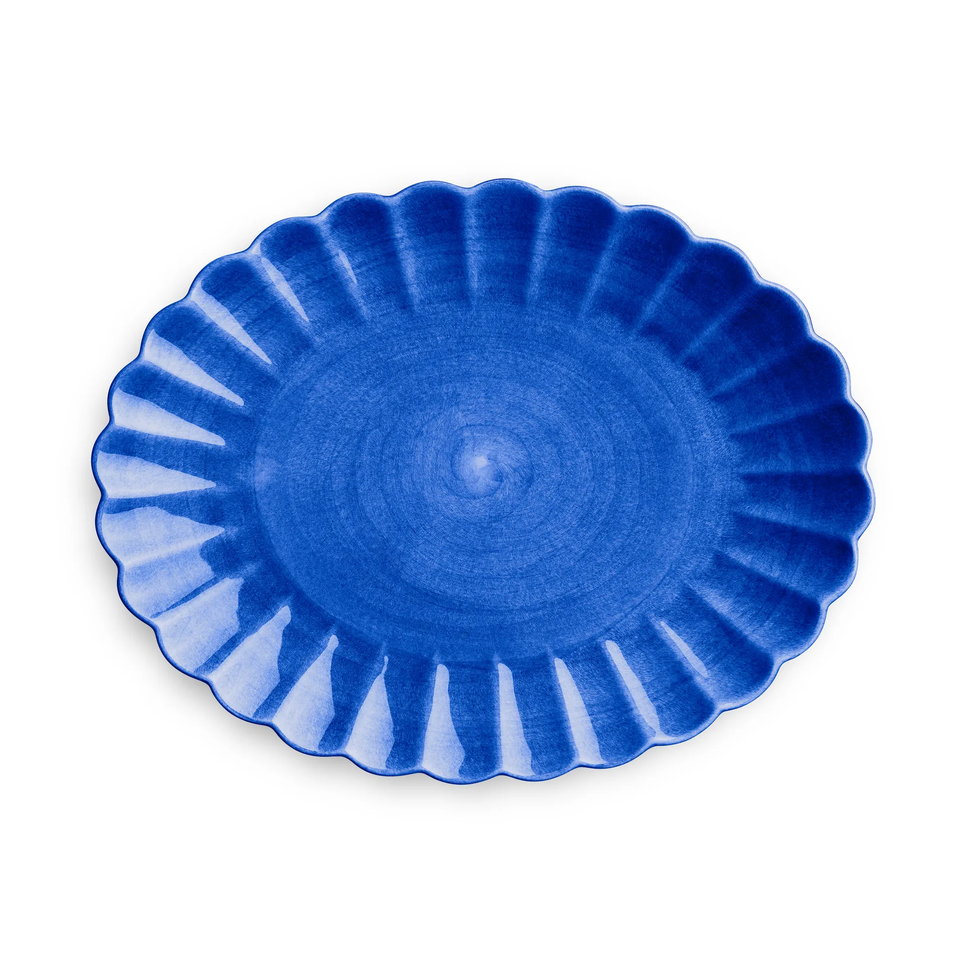 Oyster saucer 30x35 cm, Blue Mateus
