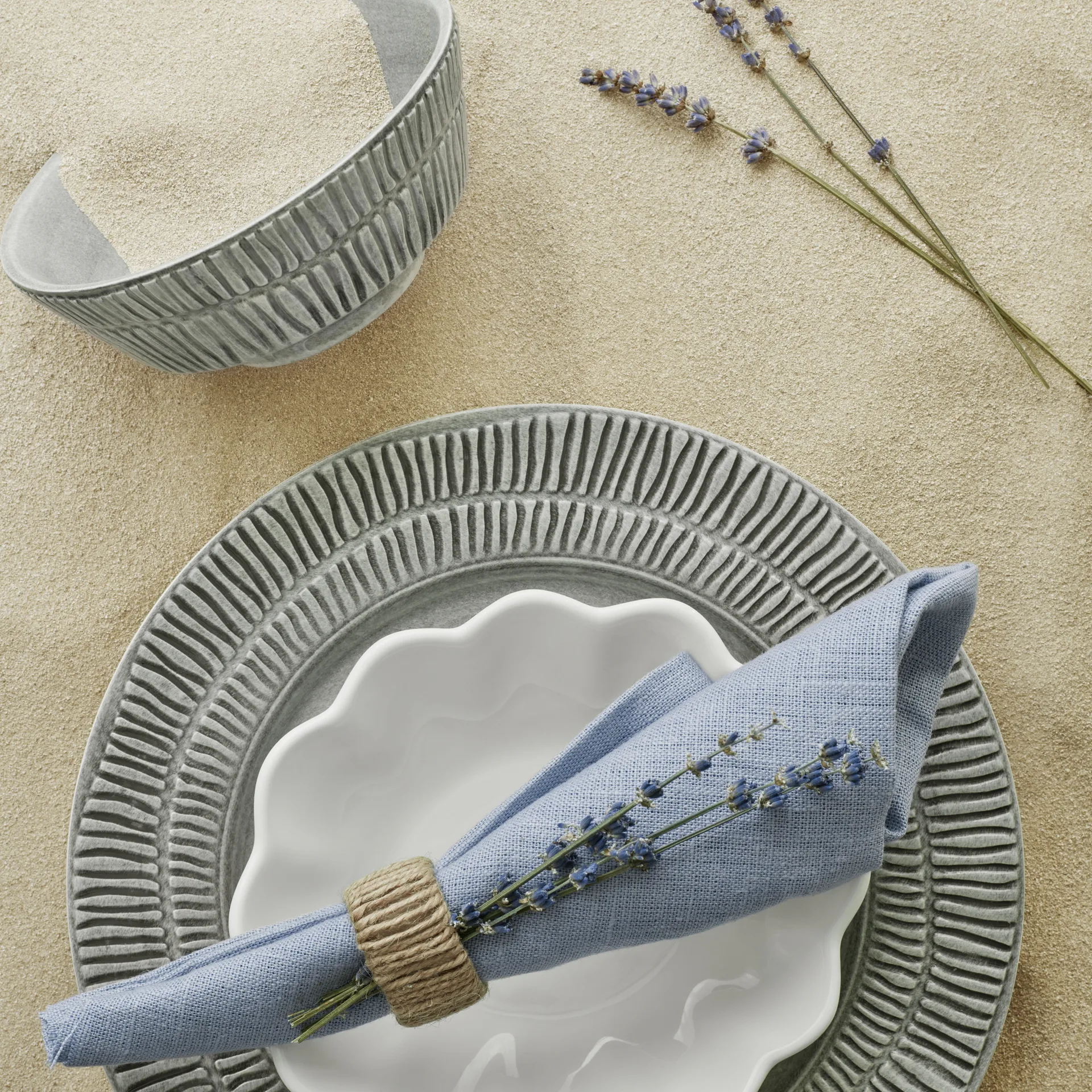 Stripes bowl Ø15 cm, grey Mateus