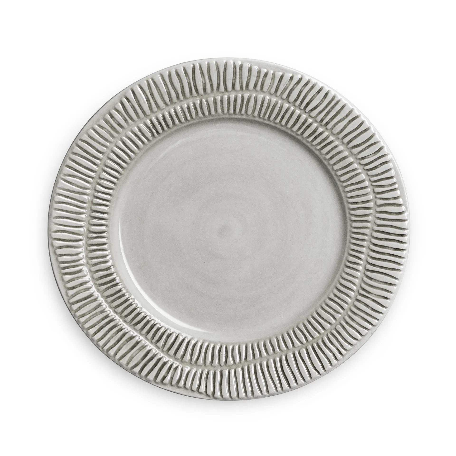 Stripes plate Ø21 cm, grey Mateus