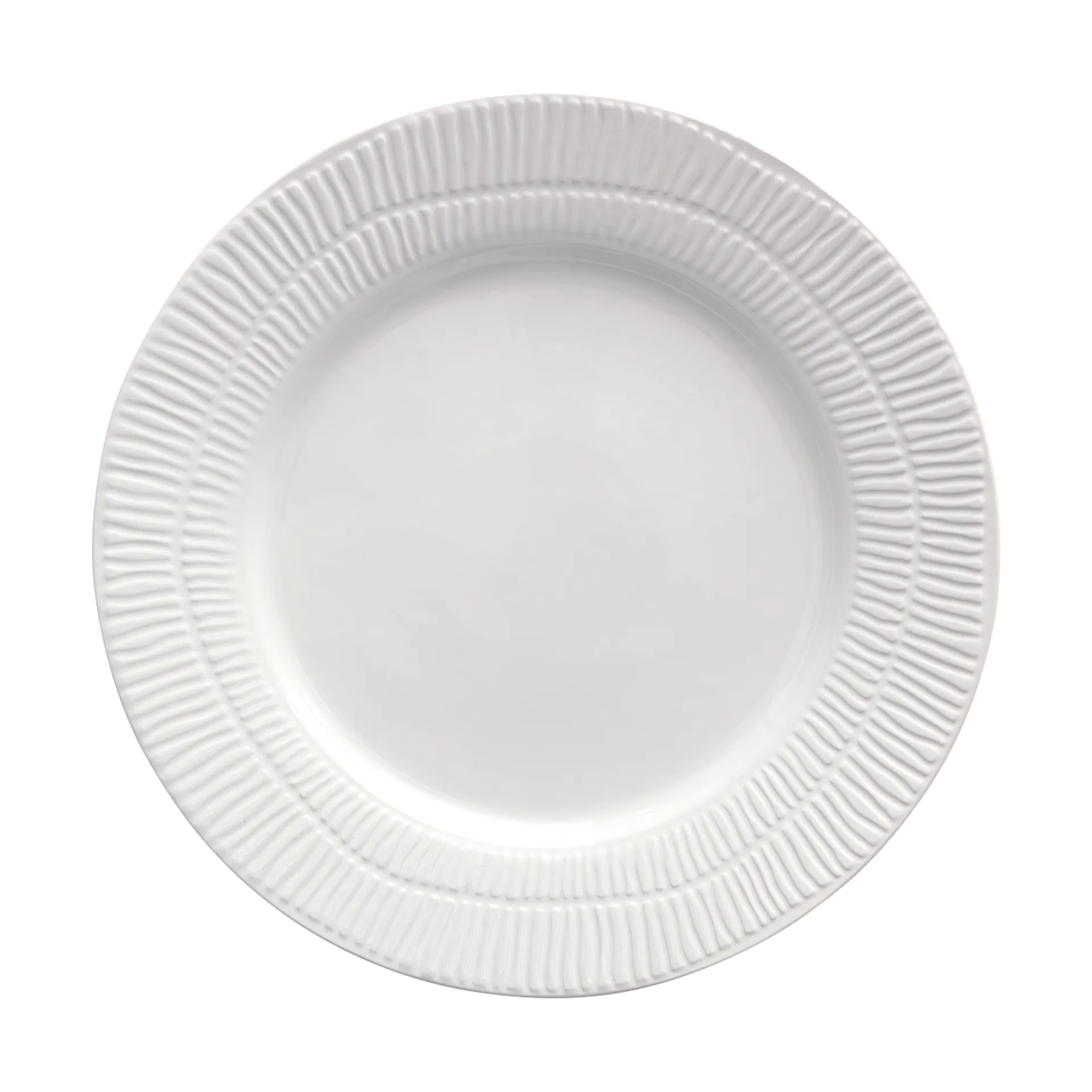 Stripes plate Ø28 cm, White Mateus