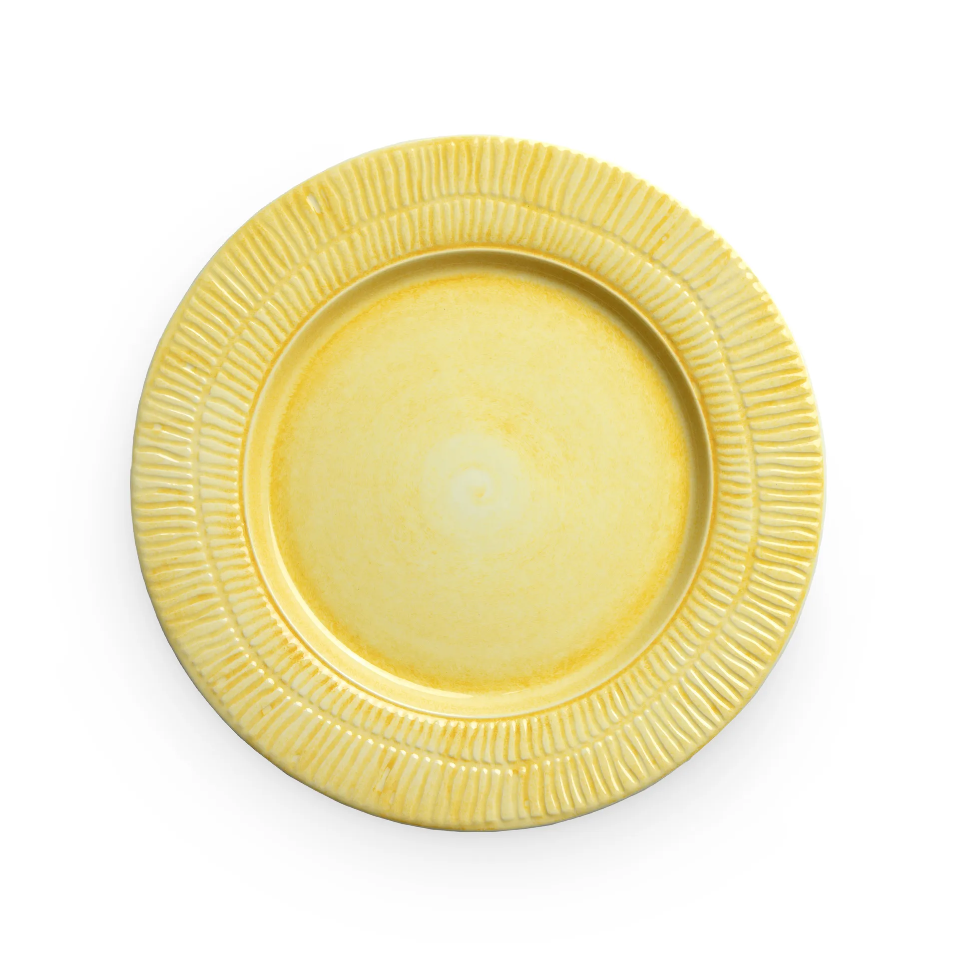 Stripes plate Ø28 cm, Yellow Mateus