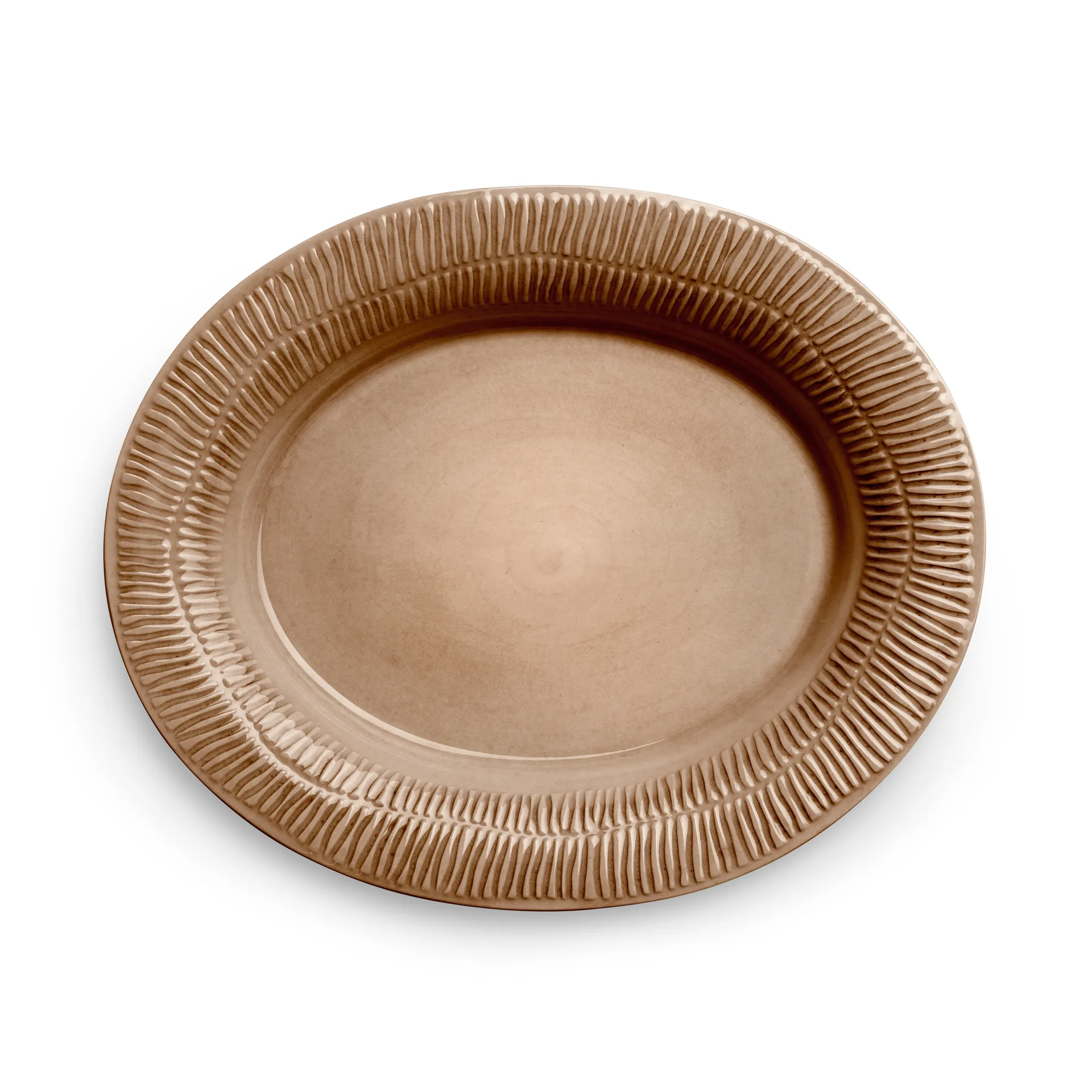 Stripes platter 30x35 cm, cinnamon Mateus