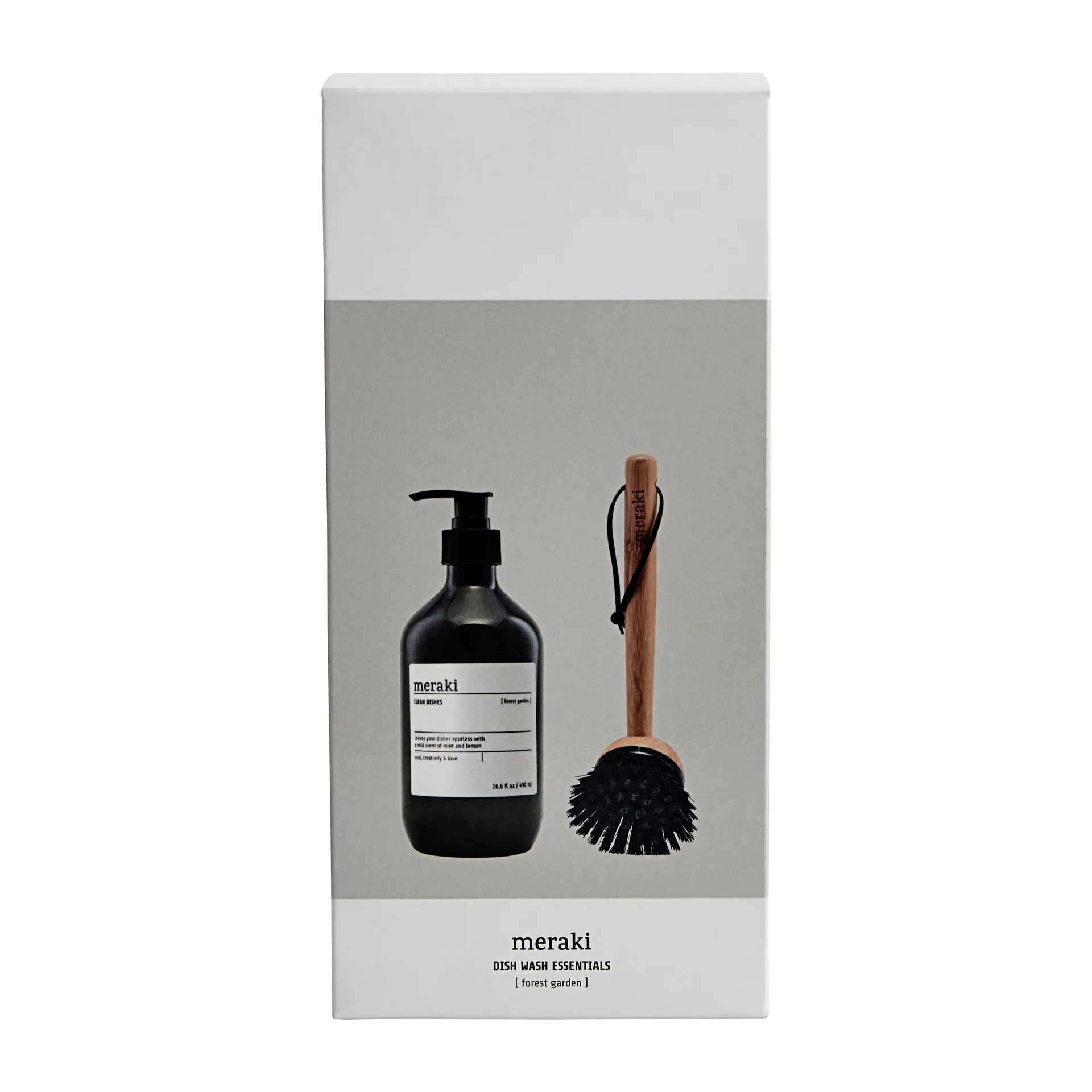 Meraki gift set dish soap and dish brush, Forest garden Meraki