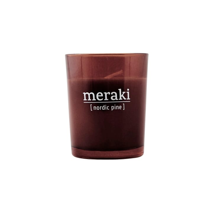 Meraki scented candle brown glass 12 hours, nordic pine Meraki