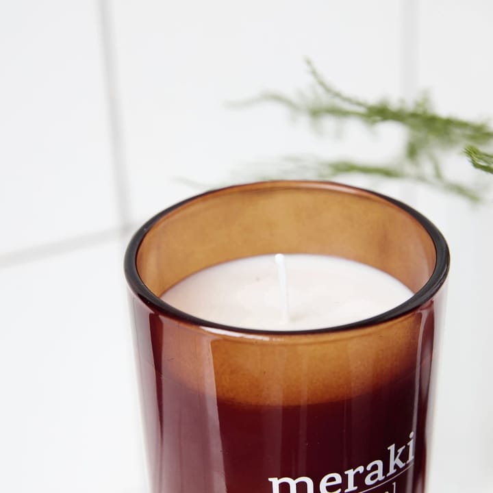 Meraki scented candle brown glass 12 hours, nordic pine Meraki