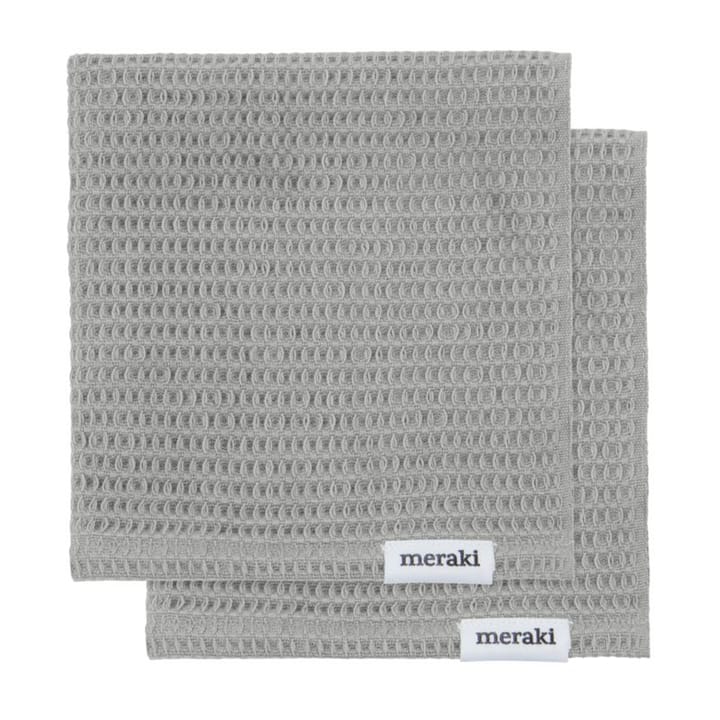 Pumila tea towel 30x30 cm 2-pack, Light grey Meraki