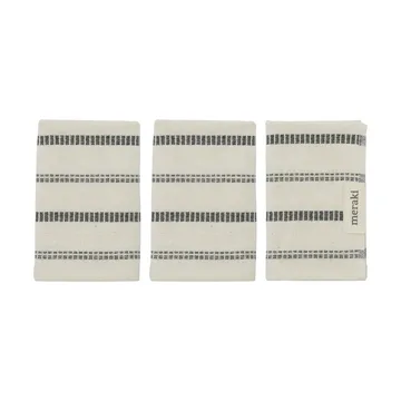 True washcloth 3 pieces - Off-White-black - Meraki