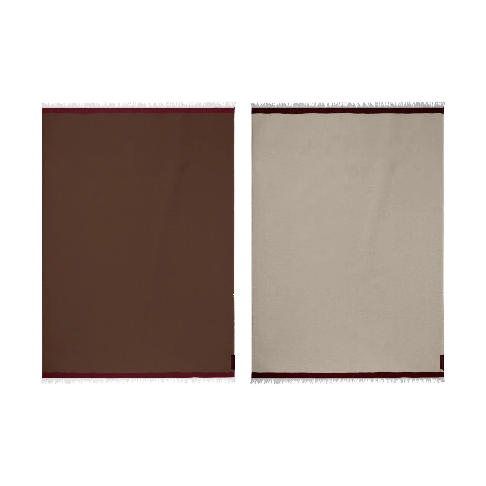 Duet throw, Brown-Beige (brown-beige), 130x175 cm Mette Ditmer