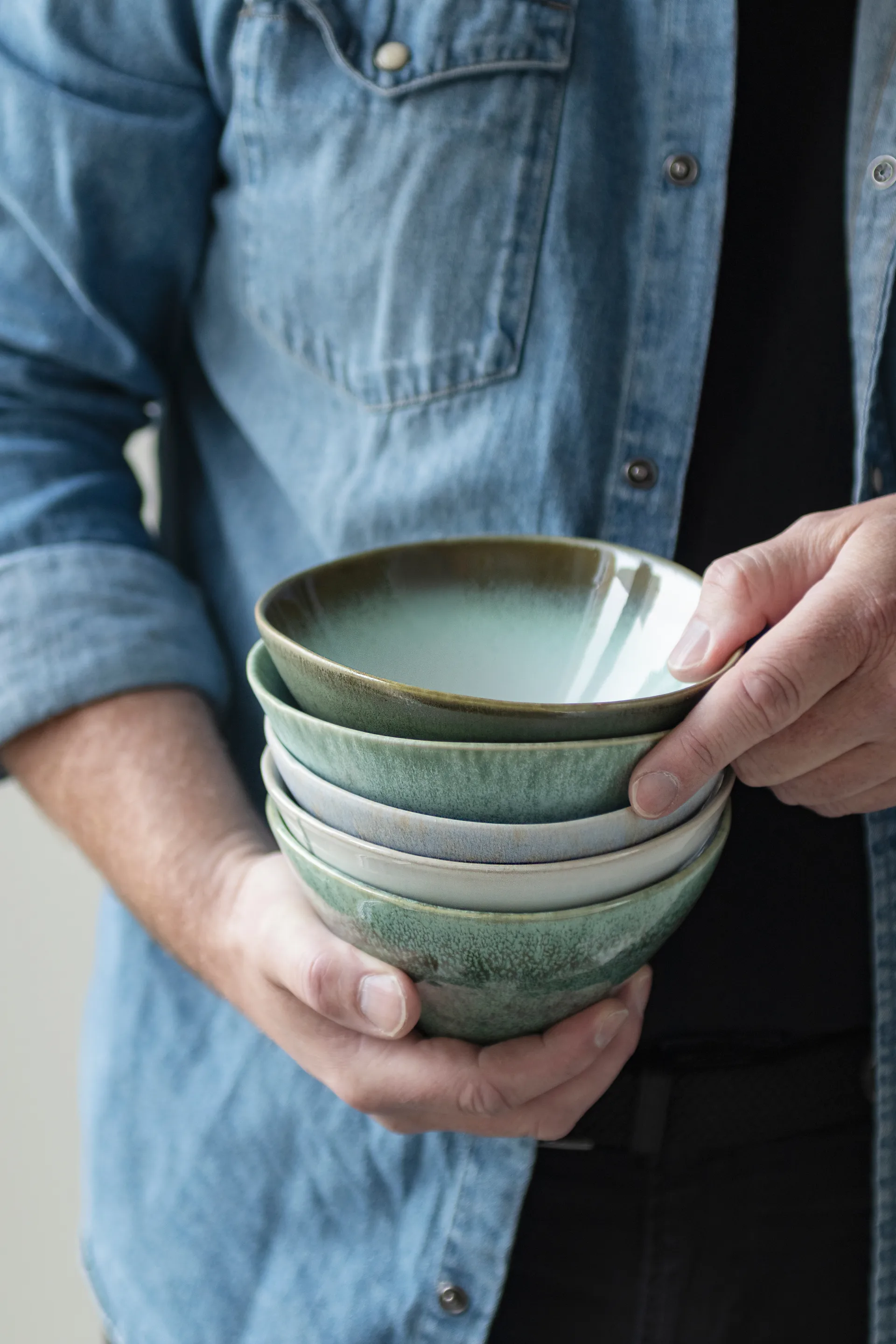 Elements bowl medium Ø15.5 cm 3 pieces, Green Mette Ditmer