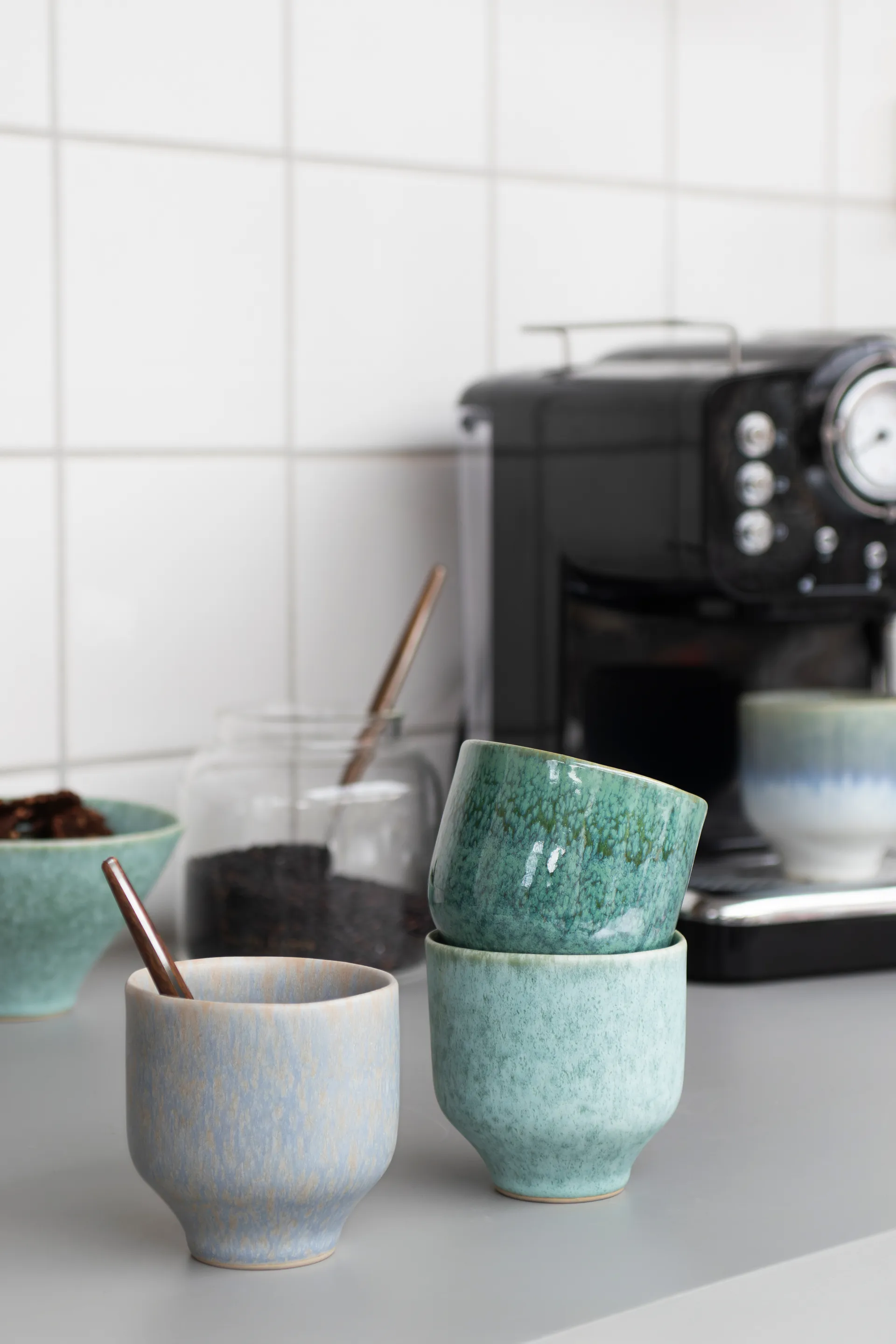 Elements mug 2-pack, Green Mette Ditmer