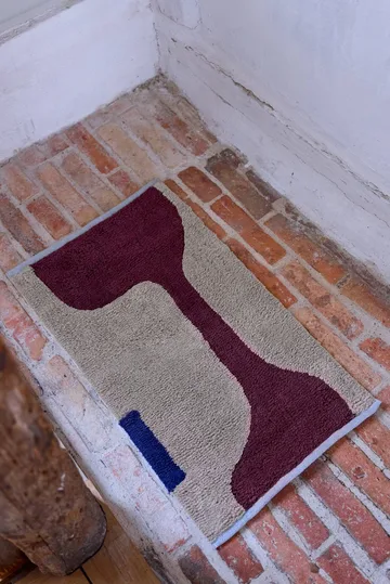 Figura mat rug - Red-Beige, 70x150 cm - Mette Ditmer