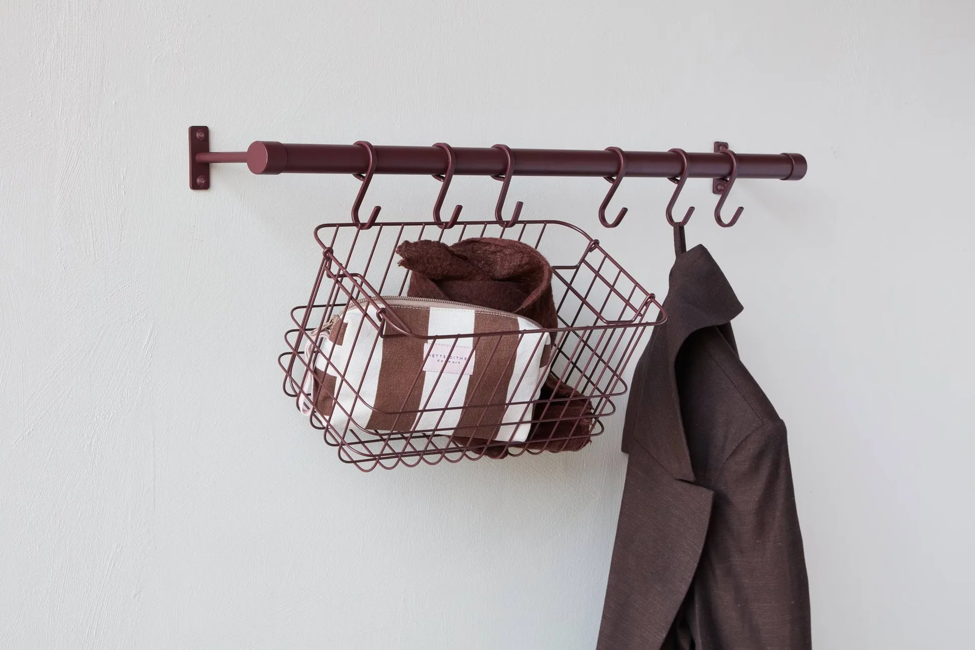 Hang-it clothes rack, Red, 11x70x5.5 cm Mette Ditmer
