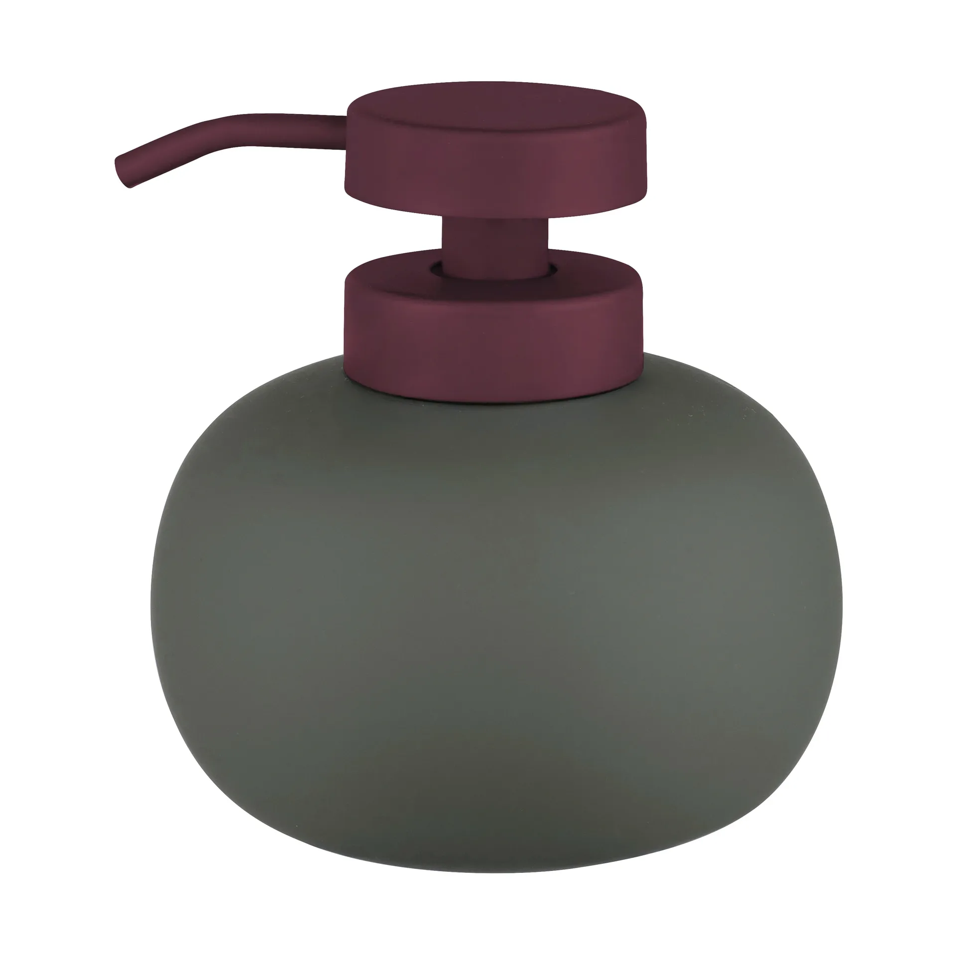 Lotus play soap pump low, incl. 2 pump heads, Dark olive Mette Ditmer