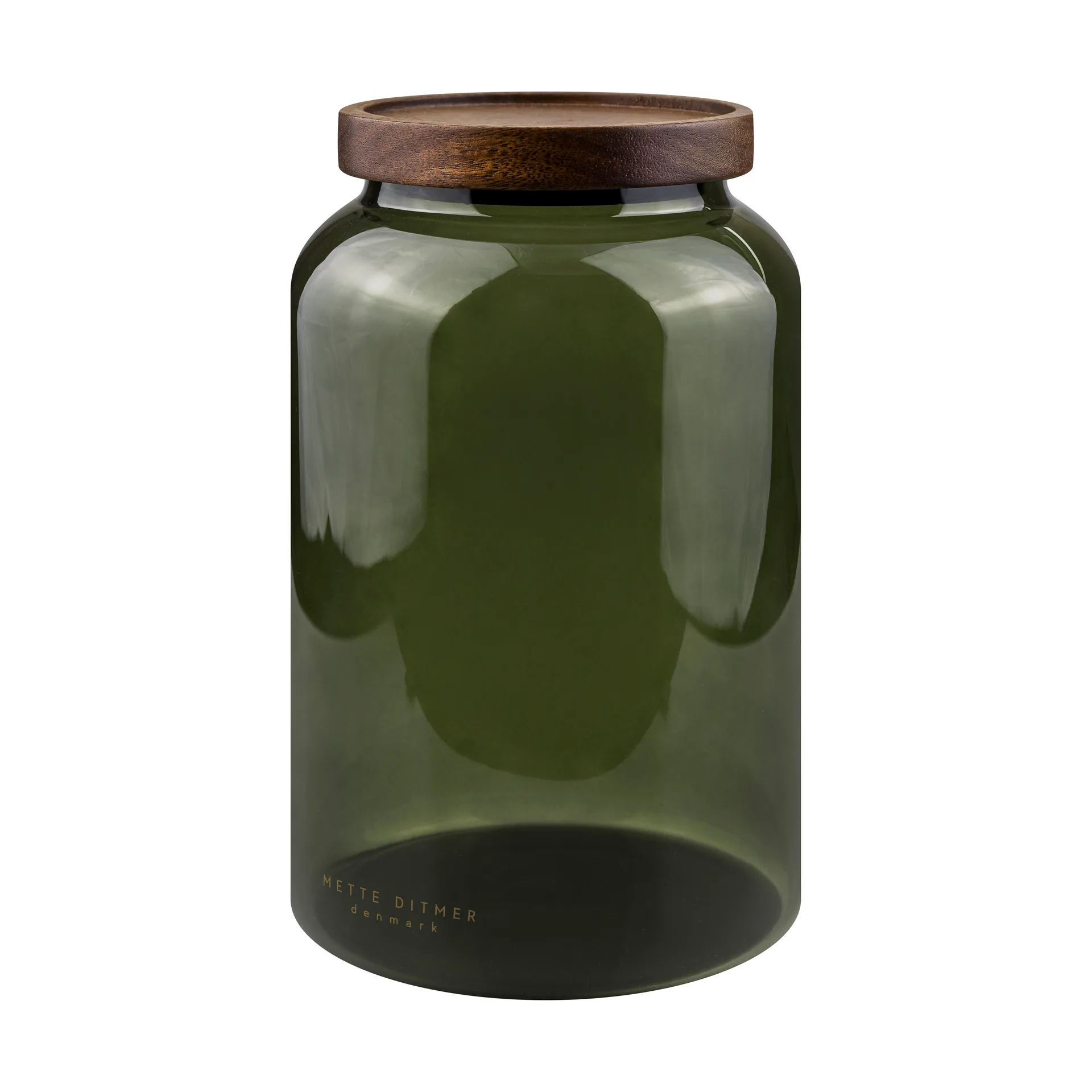 Luna jar with lid large 20 cm, Dark forest Mette Ditmer