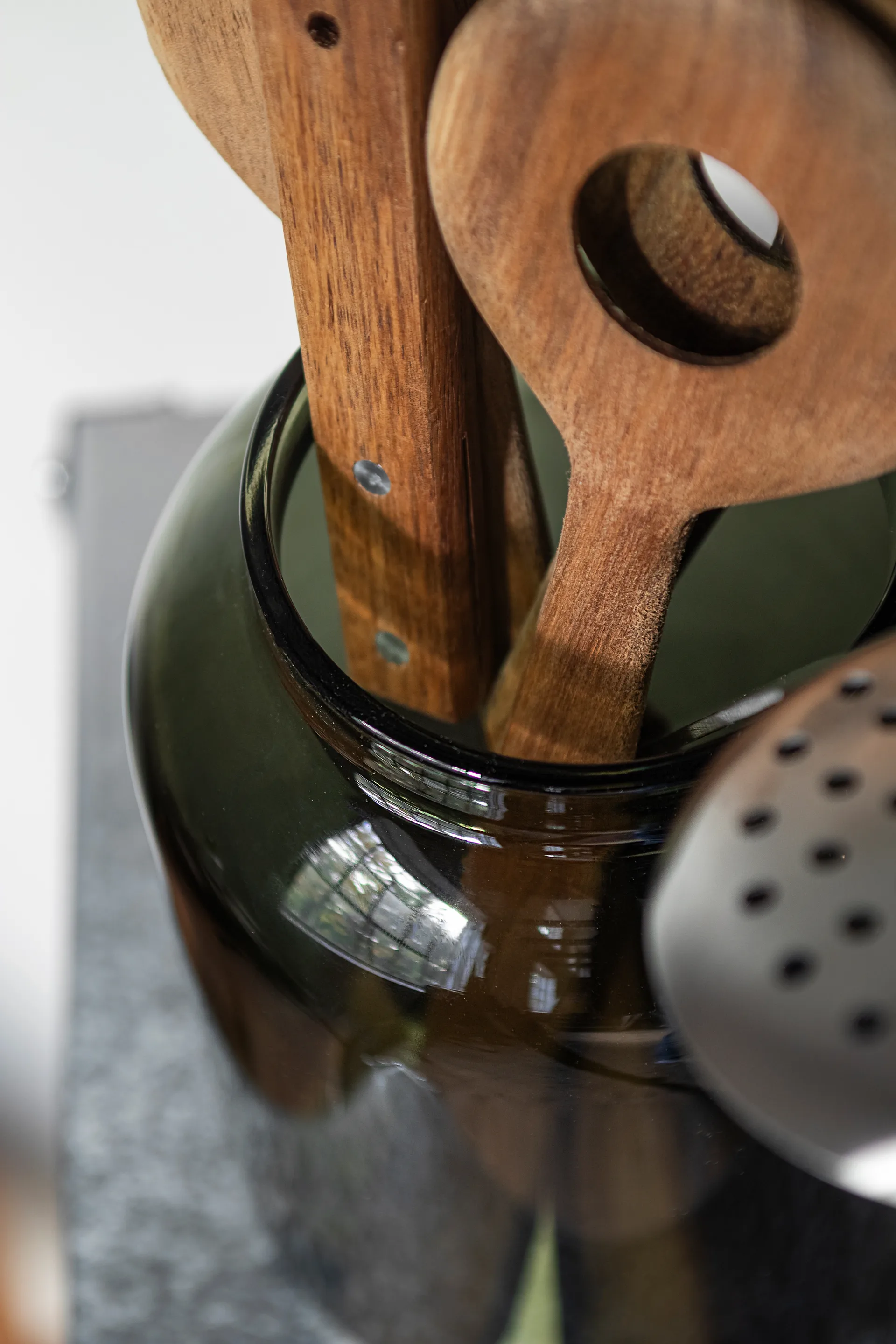 Luna jar with lid large 20 cm, Dark forest Mette Ditmer