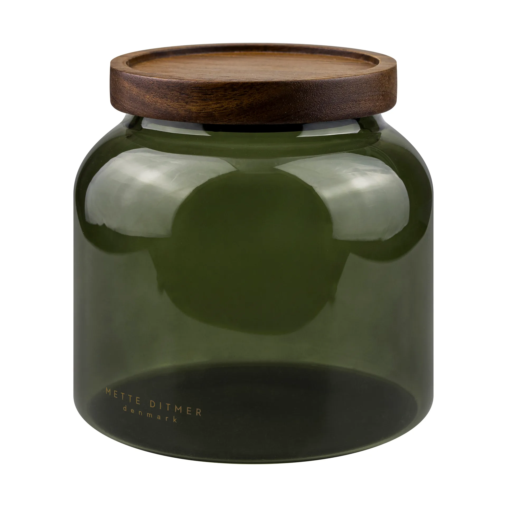 Luna jar with lid small 13 cm, Dark forest Mette Ditmer
