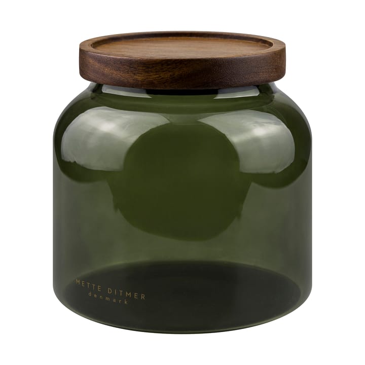 Luna jar with lid small 13 cm - Dark forest - Mette Ditmer