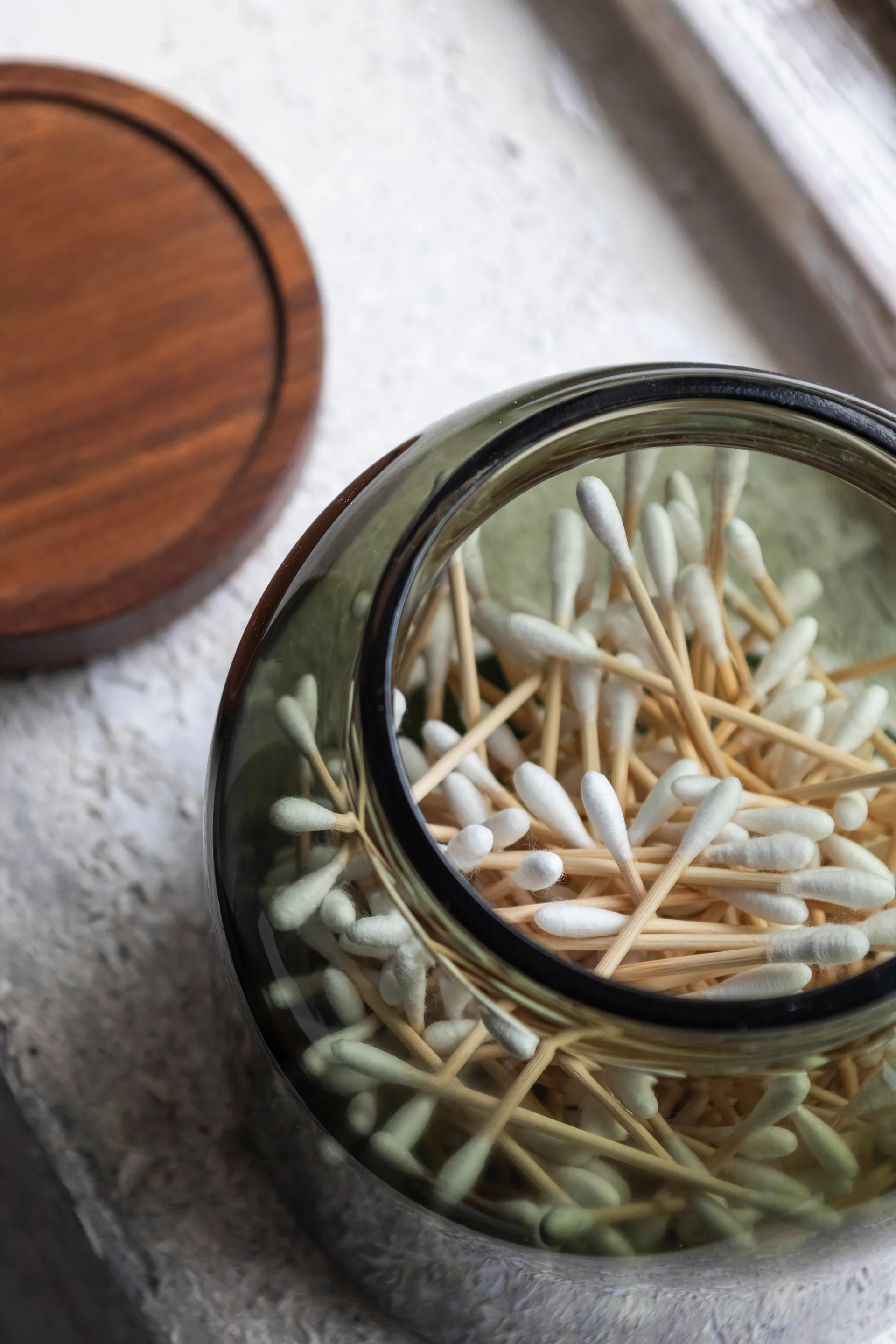 Luna jar with lid small 13 cm, Dark forest Mette Ditmer