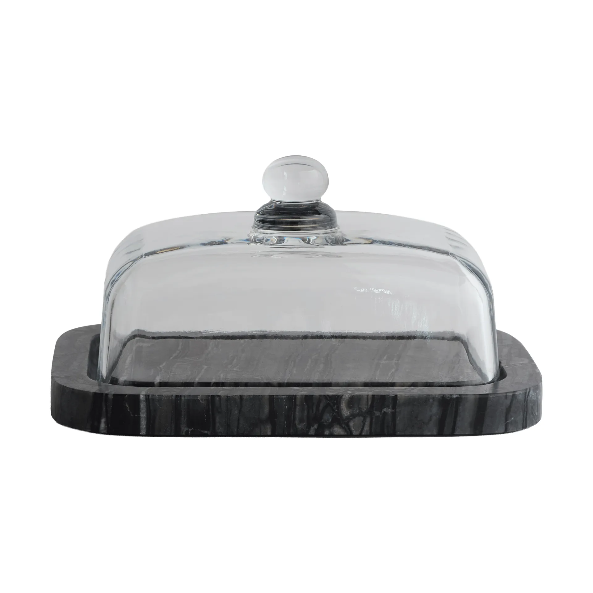 Marble butter dish, Black-Grey (svart-grey), 14x19.5x10.5 cm Mette Ditmer