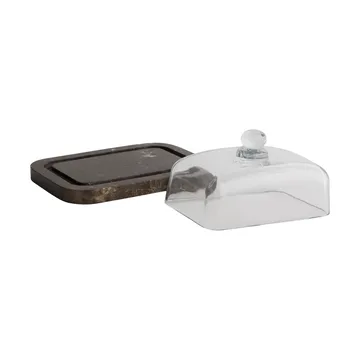 Marble butter dish - Brown (brun), 14x19.5x10.5 cm - Mette Ditmer
