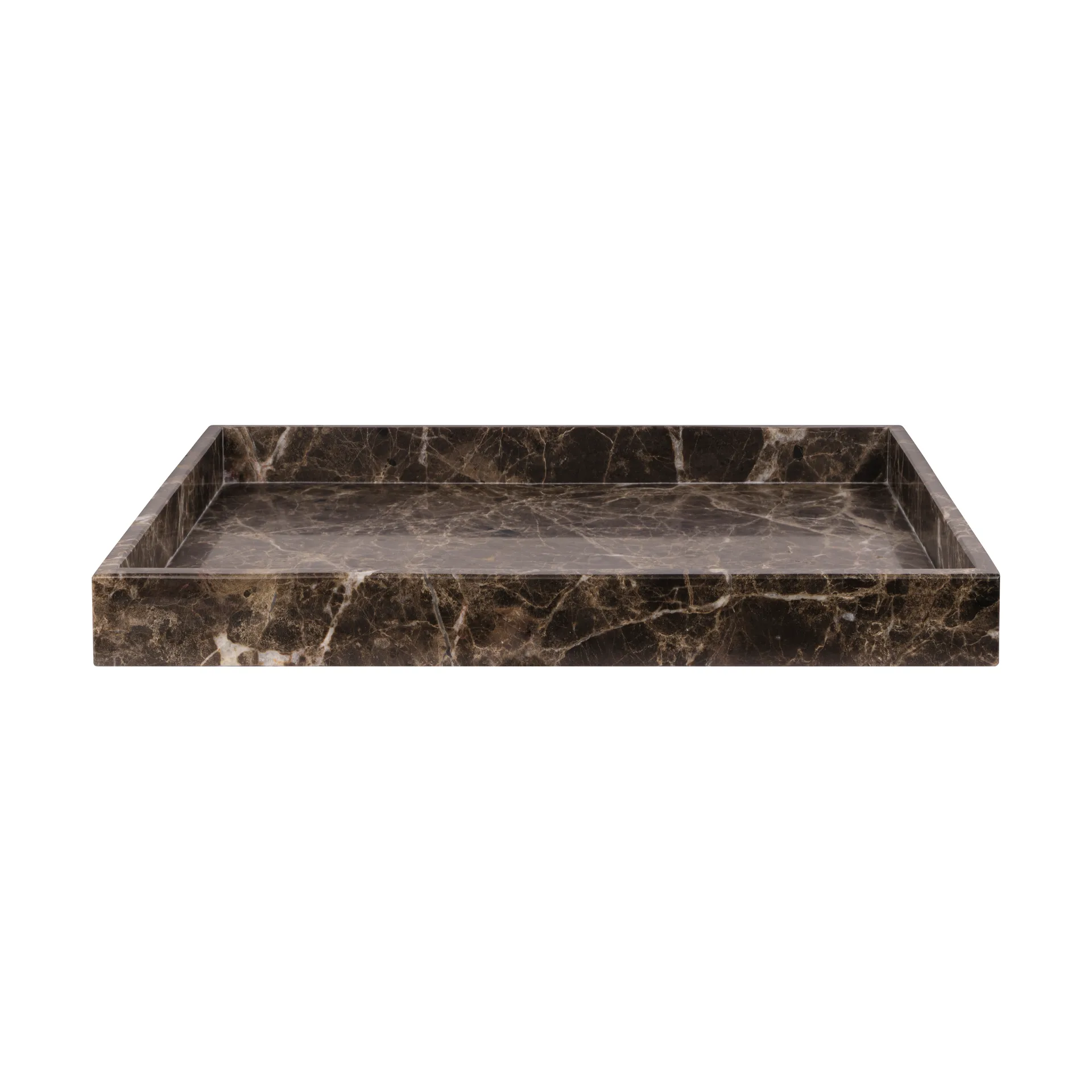 Marble decoration tray large 30x40 cm, Brown Mette Ditmer