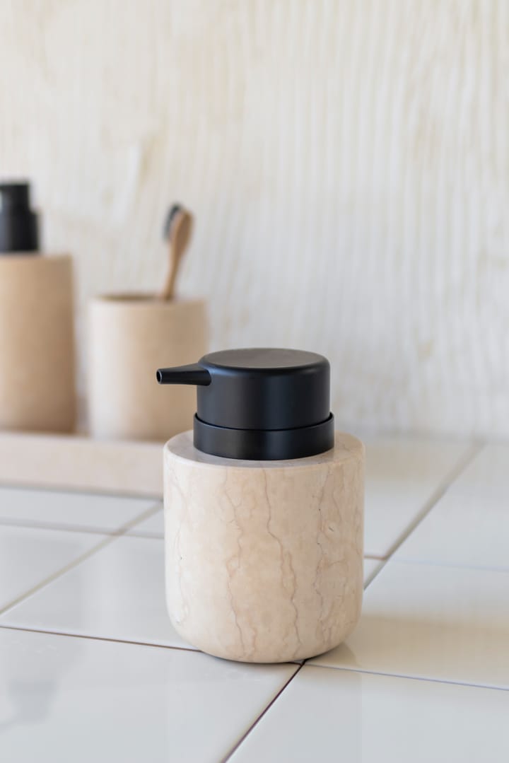 Marble soap dispenser 12.5 cm, Sand Mette Ditmer