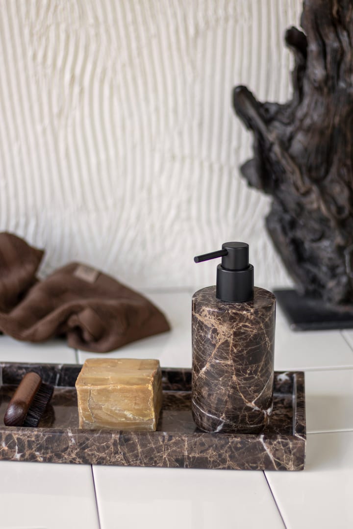 Marble soap dispenser 17.5 cm, Brown Mette Ditmer