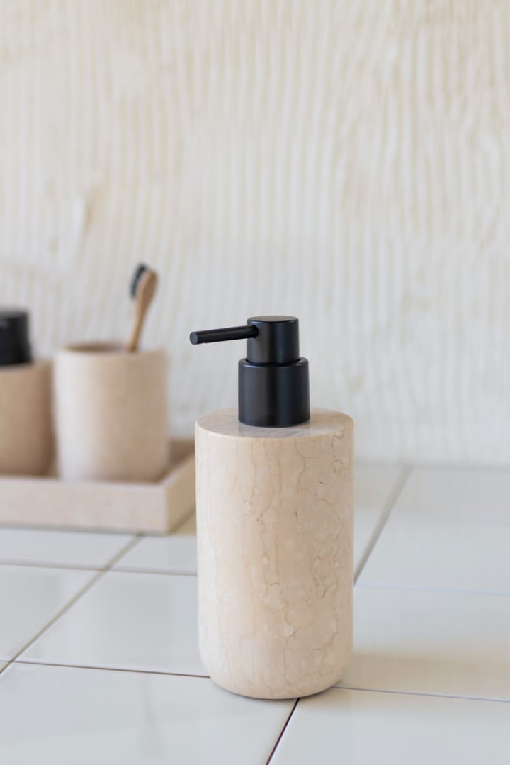 Marble soap dispenser 17.5 cm, Sand Mette Ditmer