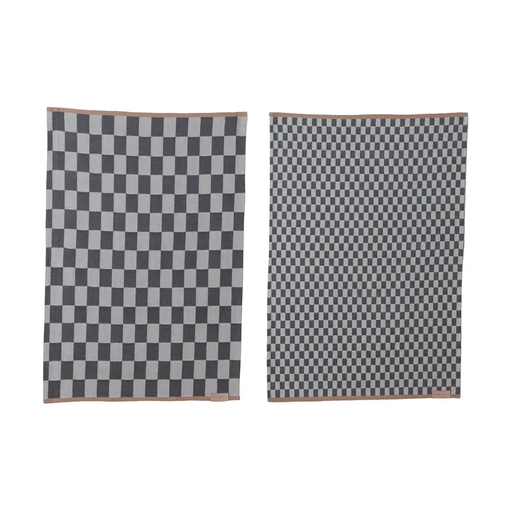 Mini-Max kitchen towel 2-pack - Grey (grå), 50x70 cm - Mette Ditmer