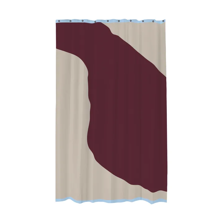Nova Arte shower curtain 150x200 cm - Red-Grey (red-grey) - Mette Ditmer