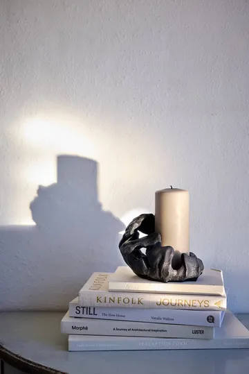Reef pillar candle holder - Black, Ø16.5x13 cm - Mette Ditmer