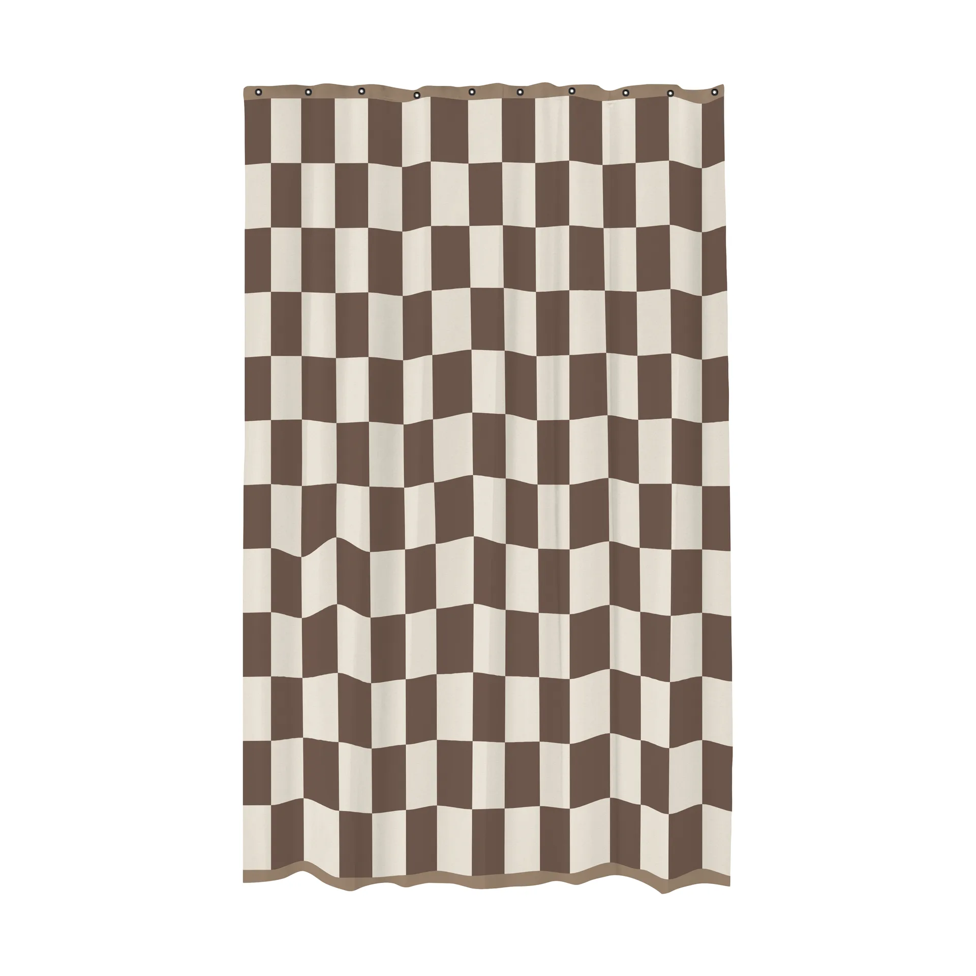Retro shower curtain 150x200 cm, Brown Mette Ditmer