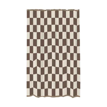 Retro shower curtain 150x200 cm - Brown - Mette Ditmer