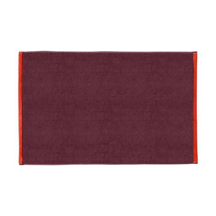 Soft bathroom rug 50x80 cm - Red-Grey (red-grey) - Mette Ditmer