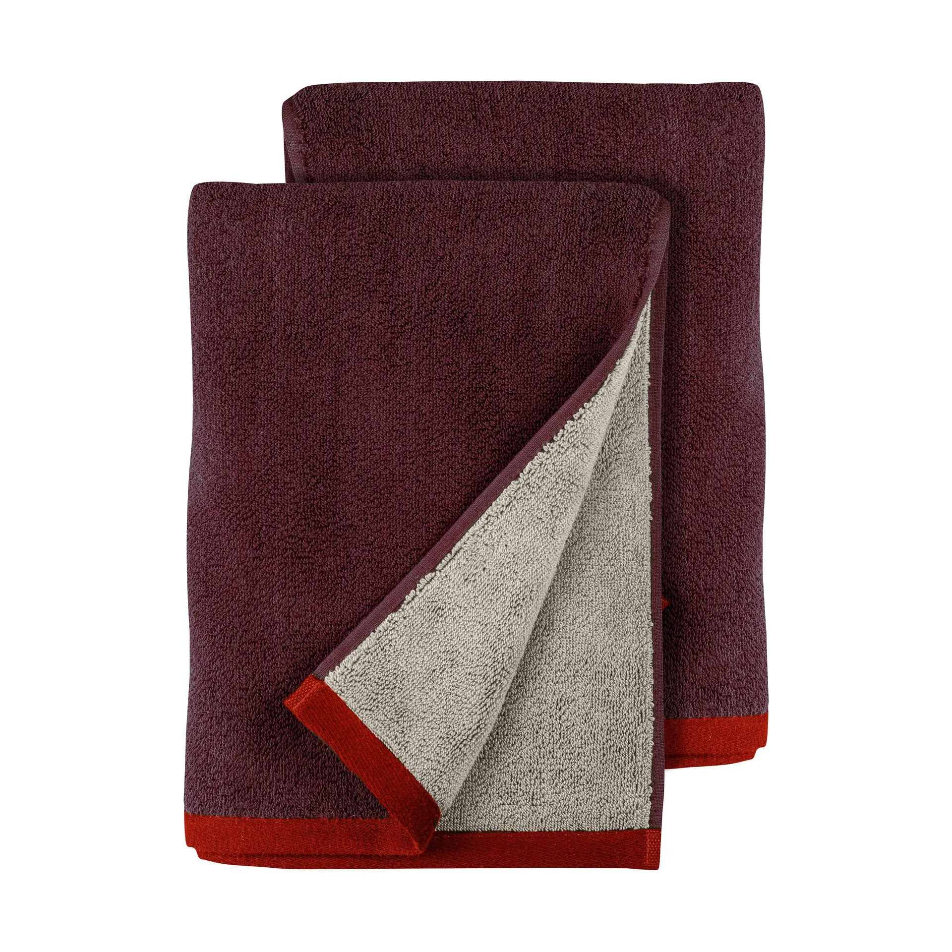 Soft guest towel 40x55 cm 2-pack, Red-Grey, 40x55 cm Mette Ditmer
