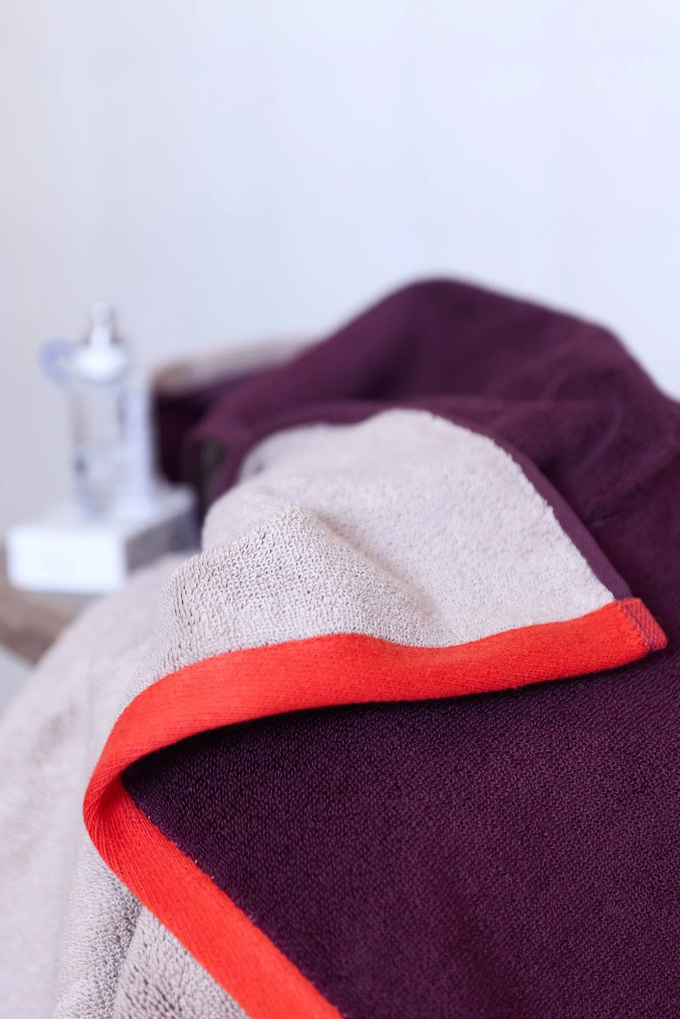 Soft guest towel 40x55 cm 2-pack, Red-Grey, 40x55 cm Mette Ditmer