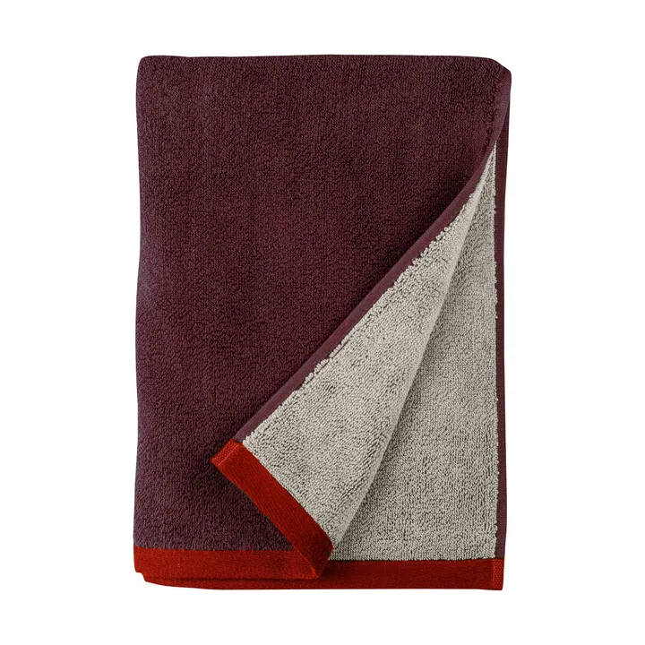Soft towel 50x90 cm - Grey-Red (grå-röd), 50x90 cm - Mette Ditmer