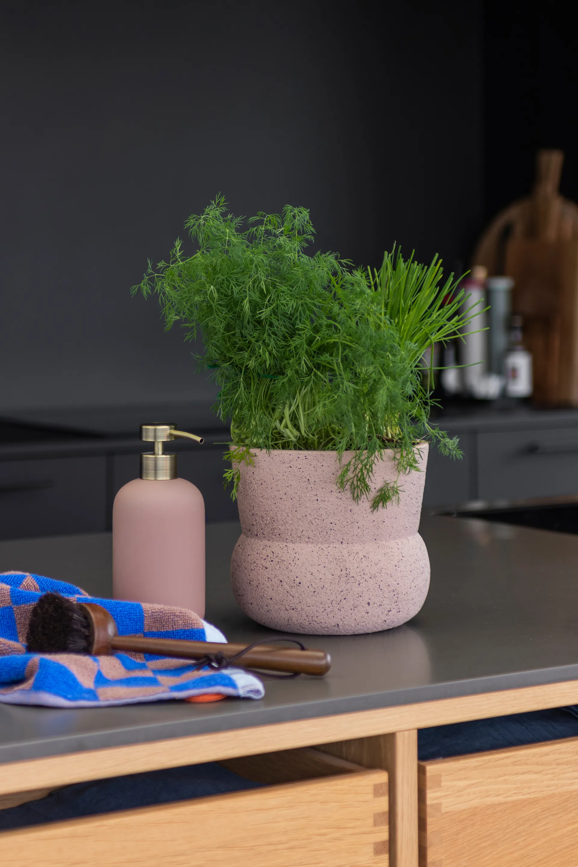 Stone flowerpot Ø17 cm, Blush Mette Ditmer