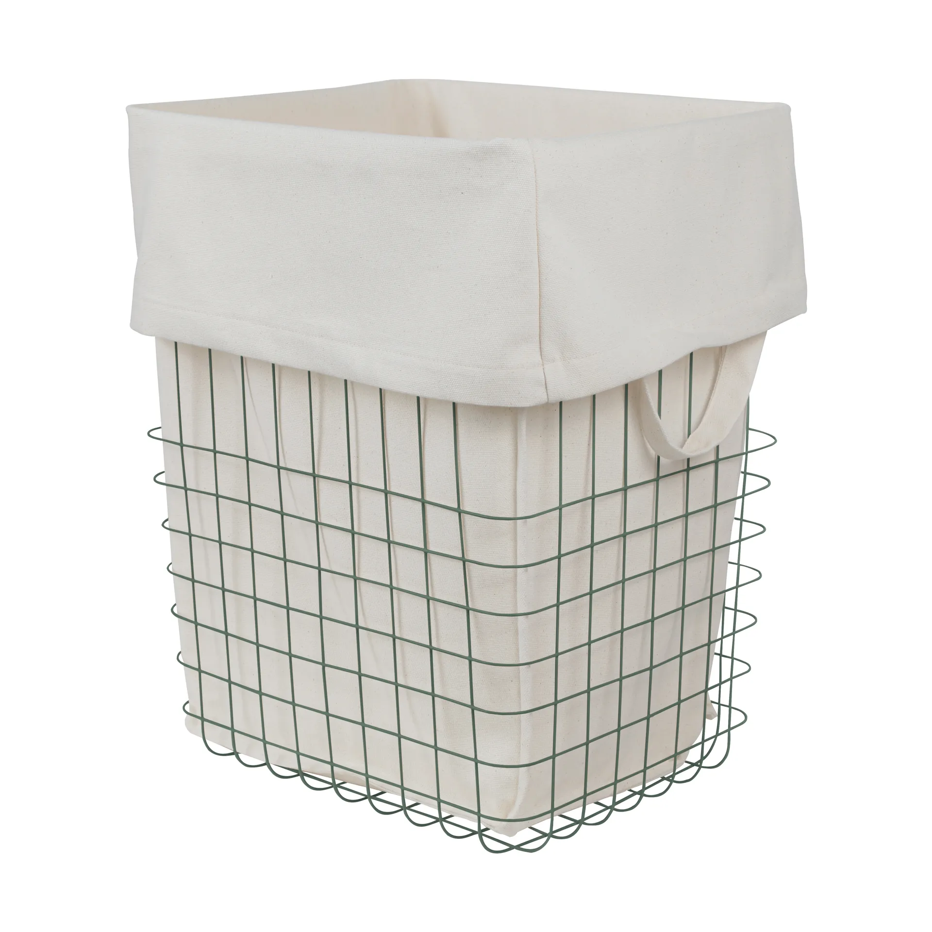 Store-it storage basket with cotton bag large, Thyme green Mette Ditmer