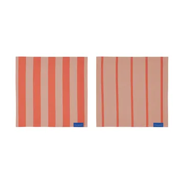 Stripes dishcloth 33x33 cm 2-pack - Latte - Mette Ditmer
