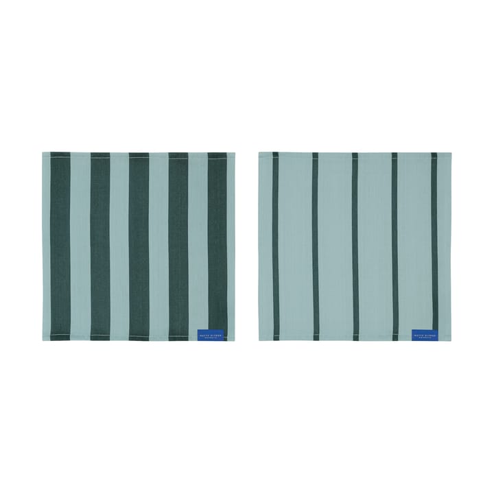 Stripes dishcloth 33x33 cm 2-pack - Mint - Mette Ditmer