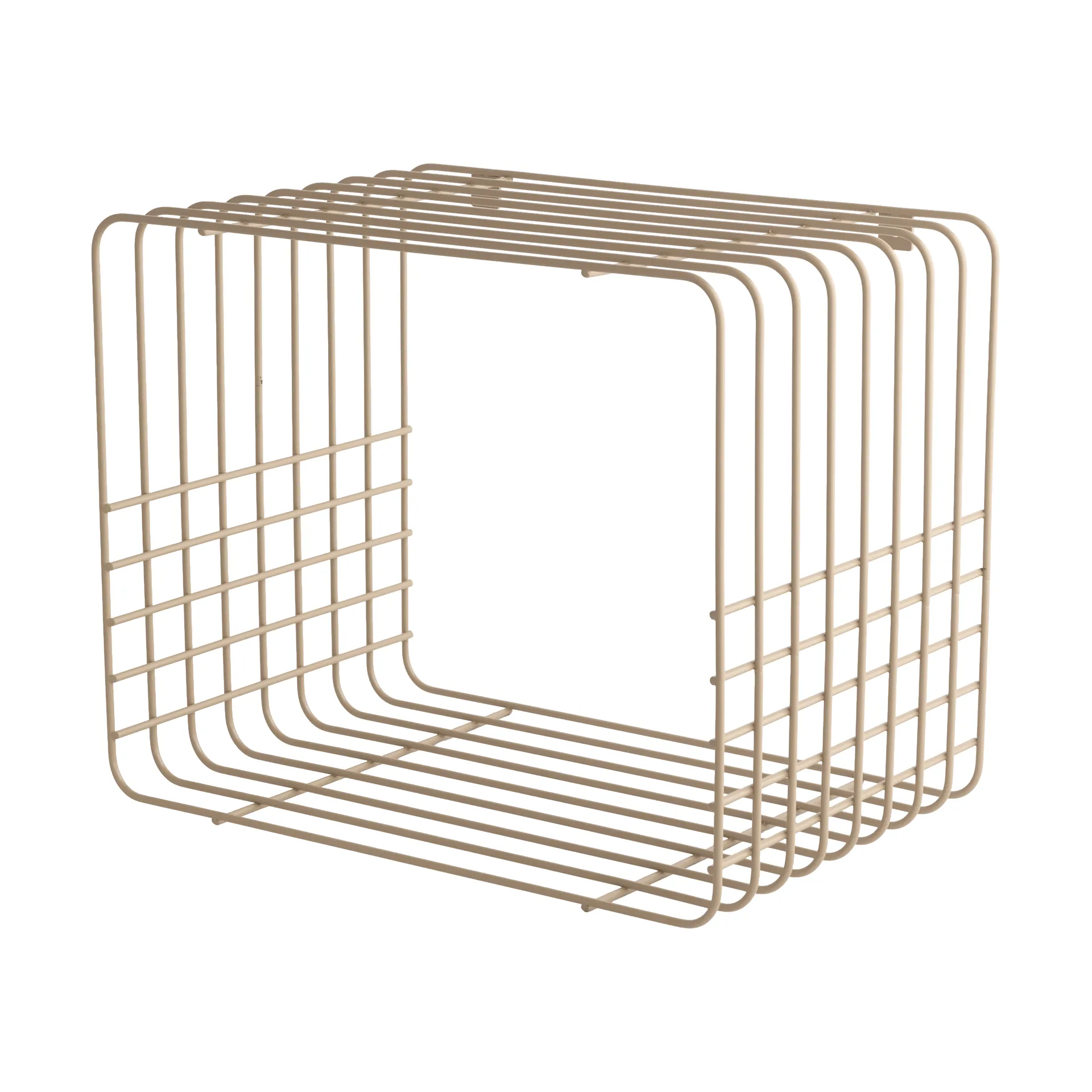 Wire shelf, Short, beige, 26x38x30.5 cm Mette Ditmer