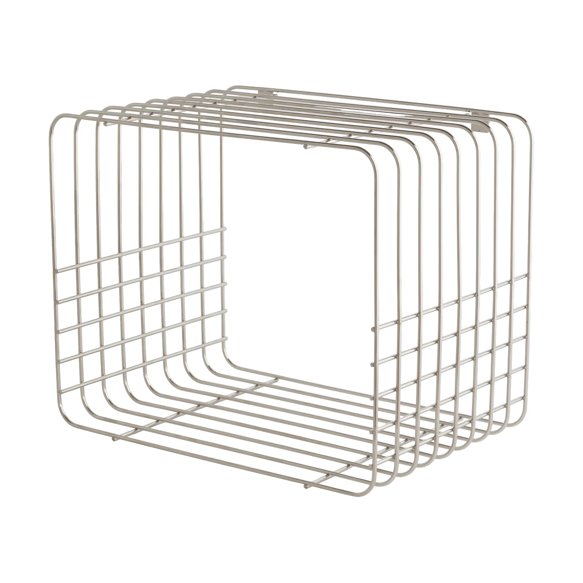 Wire shelf, Short, chrome, 26x38x30.5 cm Mette Ditmer