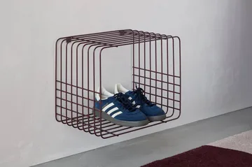 Wire shelf - Short, red, 26x38x30.5 cm - Mette Ditmer
