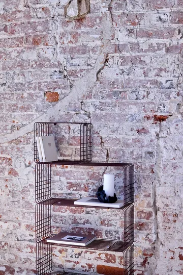 Wire shelf - Short, red, 26x38x30.5 cm - Mette Ditmer
