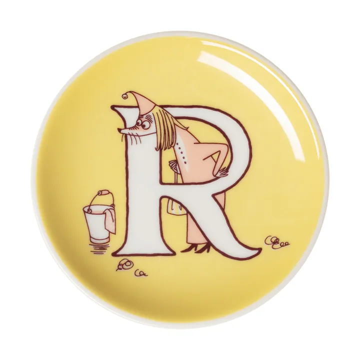 ABC Moomin mini plate - R, 10.5 cm - Moomin Arabia