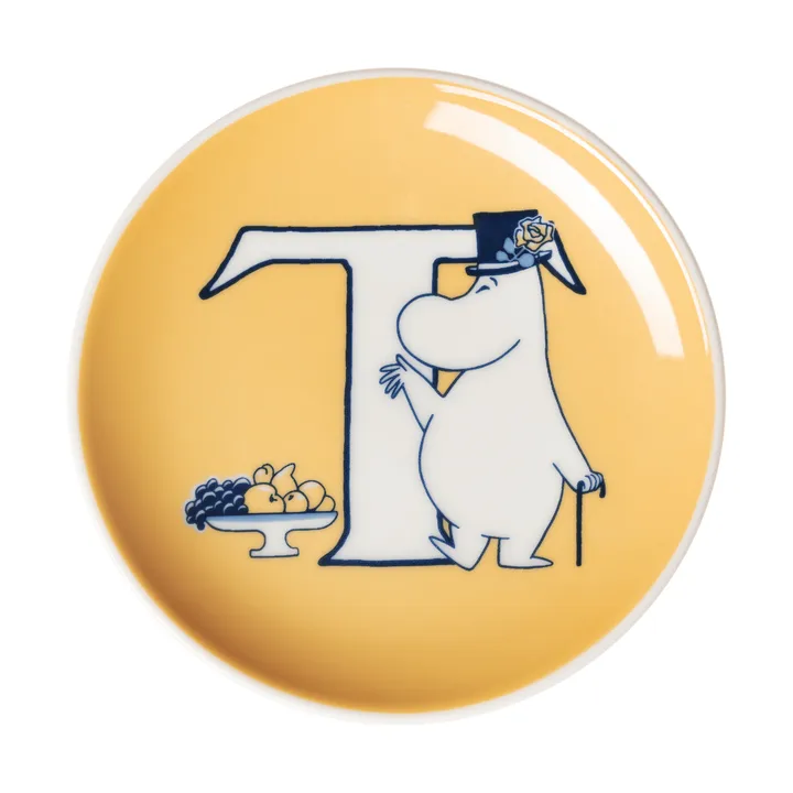 ABC Moomin mini plate - T, 10.5 cm - Moomin Arabia