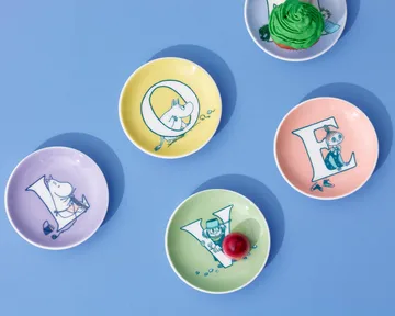 ABC Moomin mini plate - V, 10.5 cm - Moomin Arabia